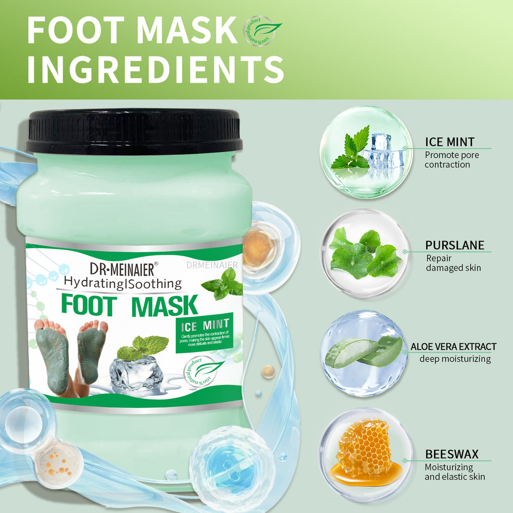 1kg mint foot scrub exfoliating foot mask deep cleansing chicken skin remover massage cream - factory wholesale