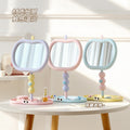 Apple creative makeup mirror - student dorm, home, plastic vanity mirror with storage, cartoon fairy design, household glass mirror