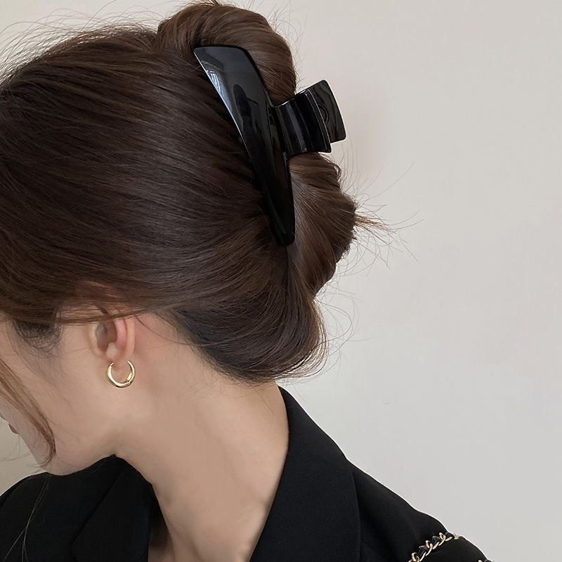 Niche stylesense of designkoreanelegant large hairpin female back of head hair clip casualeasiest for match shark clip