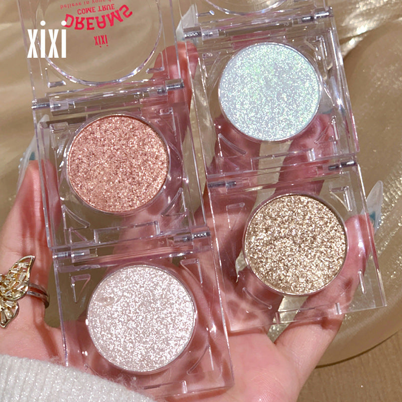 Makeup xixi stars brighten single color highlight powder pearlescent broken diamond sparkling cowherd and weaver eye shadow