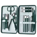 Stainless steel nail clippers, nail nippers, and nail tools - 18-piece set - home manicure kit - professional nail care