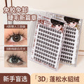 Jonbos self-adhesive glue-free false eyelashes for women, natural simulation, "born-with" style, 3-step application, high volume, individual cluster lashes
