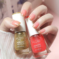 New water-based peel-off nail polish - no bake, quick dry, odorless, nude base coat, clear top coat - wholesale