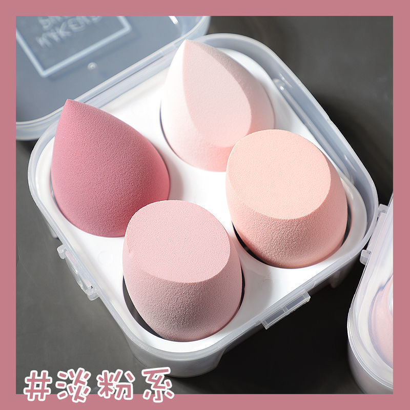 Factory direct eggshell makeup sponges - super soft, powder-conserving, boxed puffs for wet & dry application