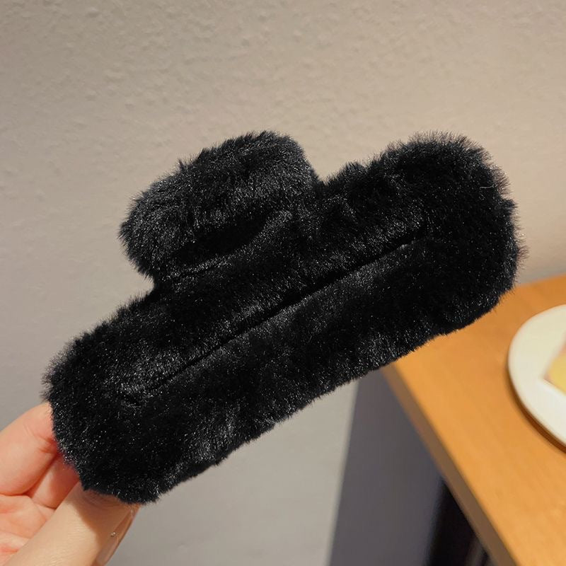 Stuffed gripper female fall and winter large hair clip classy sense ins shark clip hair volume multi-plate hair clip headwear hair accessories