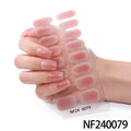 Zhengxiang custom gel nail art stickers waterproof uv light therapy nail polish film ins semi-cured nail stickers wholesale