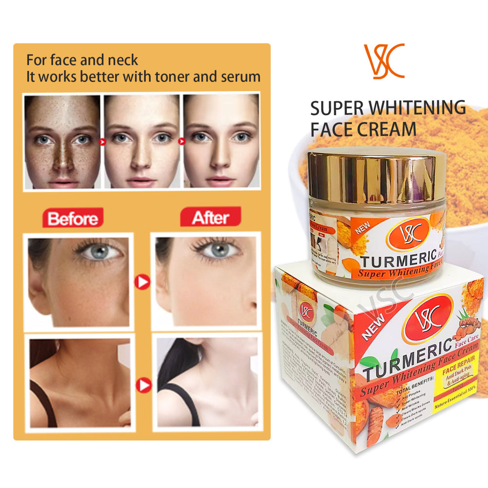 All-english turmeric face cream 100g - brightens skin tone, hydrates and moisturizes - facial lotion - wholesale for export