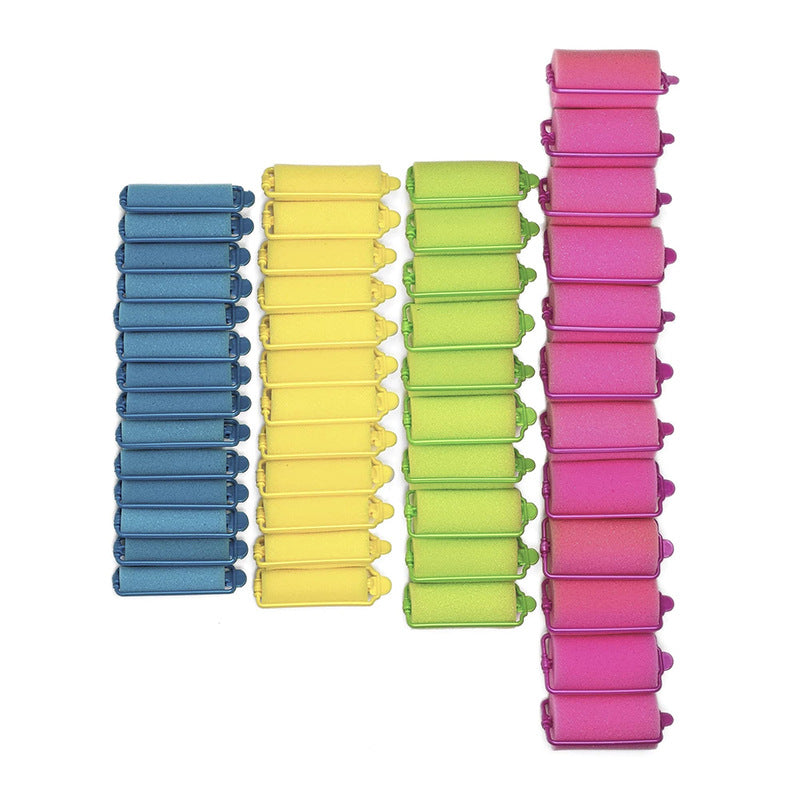 Amazon bestseller sponge hair curler set - sponge curlers, heatless curlers for lazy days, pvc bag packaging