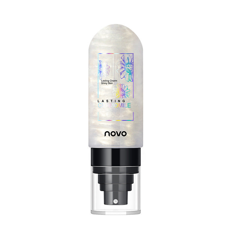Novo chamomile hydrating setting spray - quick-drying, film-forming, dewy finish with fine shimmer, long-lasting, waterproof, smudge-proof