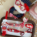 Cute glasses cat style suit festive red hair accessories headwear girl hairpin sweet hairpin hair accessories bows
