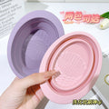 Jonbos makeup brush cleaner - cleans brushes, puffs, and beauty blenders - collapsible silicone washing bowl