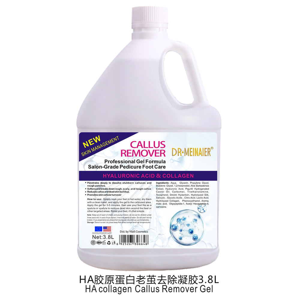 3.8l exfoliating dead skin callus remover gel gel cleans calluses, rejuvenates skin, moisturizes feet