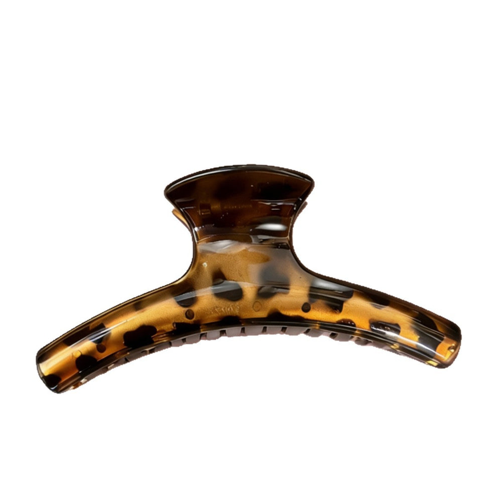 French leopard print gripper for women 2026 new arrivalclassy shark clip large easiest for match back of head hair clip headwear