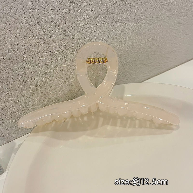 Extra large transparent gripper korean elegantelegance shark clip popular 2024 new arrival hairpin back of head hairpin
