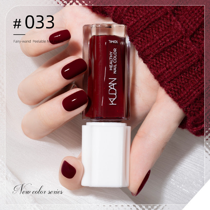 Kudan pure english cross-border special water-based nail polish no baking long-lasting quick-drying peelable 10ml polish