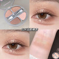 Makeup kakashow smart four-color lying silkworm palette for women matte pearlescent fine shimmer stereo brightening multi-functional eye shadow palette