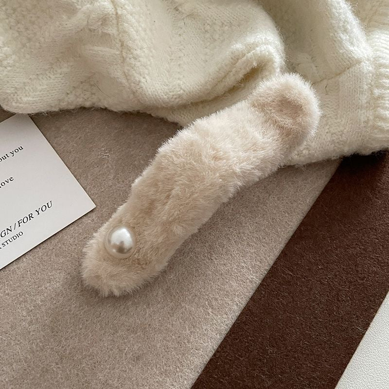 Stuffedfall and winter gripper female hair volume hair clip one-word clip classy hair fixed hair clip back of head duckbill clip