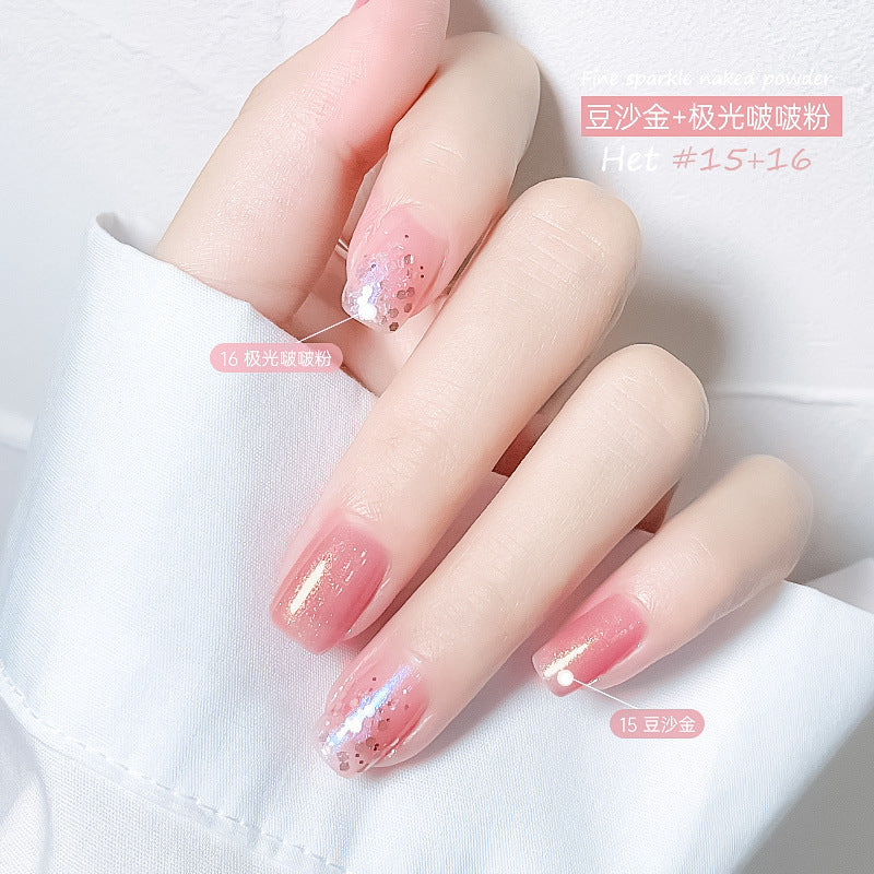 Fall and winter transparent nude bell water-based nail polish no baking quick drying long-lasting non-peelable jelly nail salon nail polish