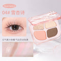 Makeup novo smart four-color eyeshadow silkworm palette pearlescent flash brightening highlight shadow eyeshadow silkworm all-in-one palette