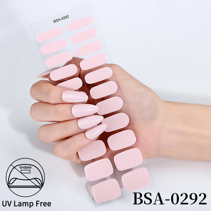 no-bake gel manicure stickers waterprooffashionpure color nail stickers no cure gel nail wraps