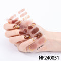Zhengxiang factory customized gel nail stickers uv semi-cured nail polish glue hot stamping korean semi-cured nail art stickers wholesale