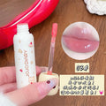 Jojo diary puff bear lip glaze clear watery glossy lips low saturation white student party lip gloss