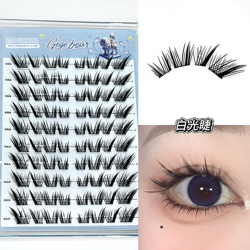 Gege bear korean style daily glue-free false eyelashes - lazy girl's segmented self-adhesive natural simulation eyelashes