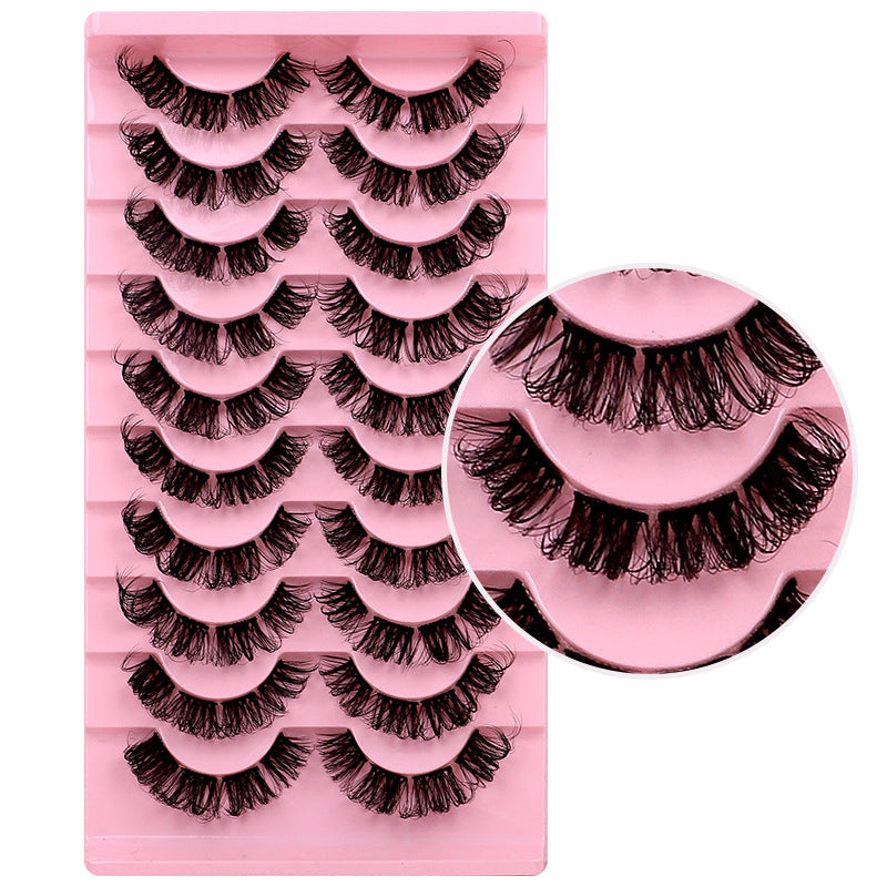 European and american segmented false eyelashes russian volume 3dstereo large curvature european and american thick false eyelashes glue style