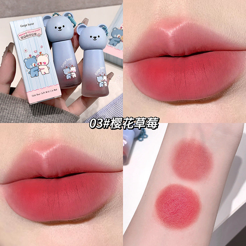 Gege bear makeup - soft matte lip clay: velvety, matte, highly pigmented, non-drying, waterproof, and whitening lip glaze