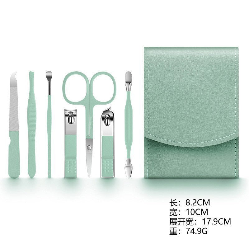 Ready-to-ship nail clipper set, nail scissors kit, nail clippers, pedicure tools, beauty set 7-piece set, earwax removal tool