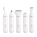 5-in-1 electric epilator for women - underarm, face, body, and intimate area hair removal kit - cross-border hair removal device set with led