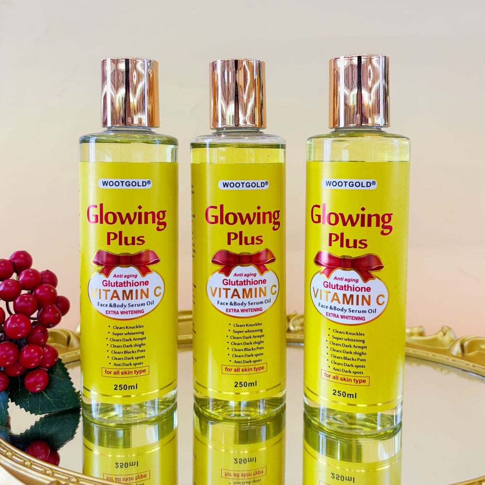 exclusive glutathione & vc 7-day double whole body whitening, nourishing and moisturizing massage essence oil 250ml