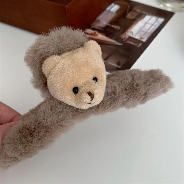Stuffed gripper female fall and winter large hair clip classy sense ins shark clip hair volume multi-plate hair clip headwear hair accessories