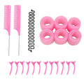 33-piece bangs curling barrel curling iron heatless curling styling tool hairdressing supplies steel needle tip tail comb fishbone braid