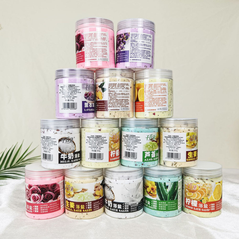 Wholesale petal bath salts for deep cleansing, exfoliation, and dead skin removal - all-over body scrub