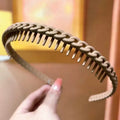 New arrivalcolorful braided cable stitch headbandelegant female resin casual hair tiepure color durable fashion headband hair accessories