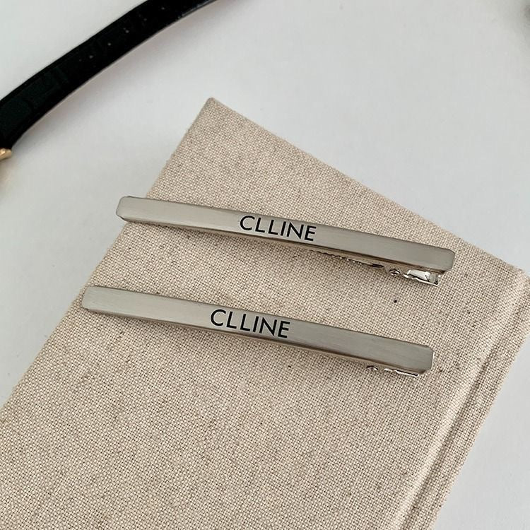 Metal letter clip side clip bangs clip 2023 new arrivalclassy broken hair forehead clip headwear hair clip