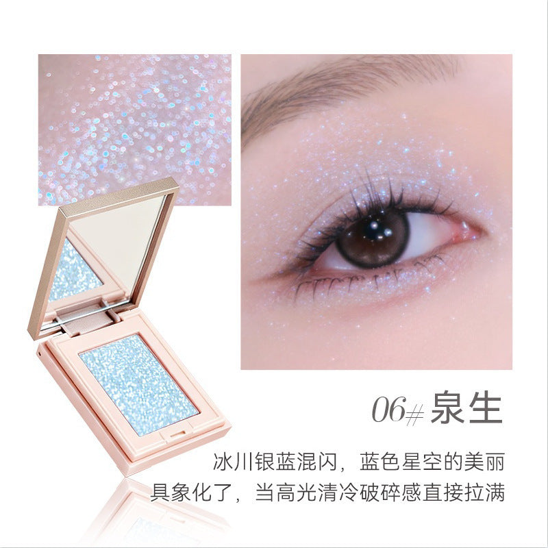 Makeup novo hengyao rongguang single color eye shadow powder pearlescent flash fine shimmer stereo brightening highlighter powder multi-purpose in one plate