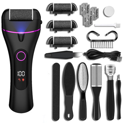 Customized foot file logo silk screen packaging foot exfoliator dead skin callus remover electric foot file