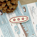 #star bangs clip-red and white