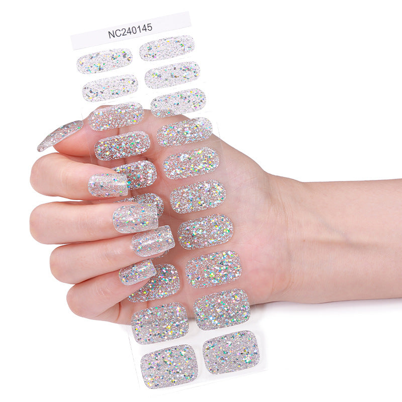 Zhengxiang custom gel nail art stickers - glitter, shimmer, uv light curing, semi-cured gel nail stickers - amazon