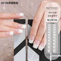 Zhengxiang personalized french gel manicure stickers uv phototherapy semi-cured gel nail stickers gel nail manicure stickers