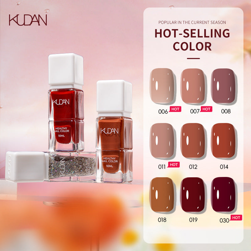Kudan pure english cross-border special water-based nail polish no baking long-lasting quick-drying peelable 10ml polish