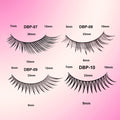 10 pairs of soft stem eyelashes with transparent stems, natural long and soft comic fox false eyelashes, wholesale