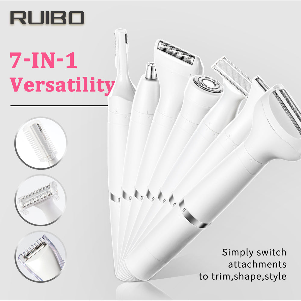 4-in-1 electric shaver: multifunctional nose hair trimmer, eyebrow shaper, underarm hair remover, and leg hair depilator