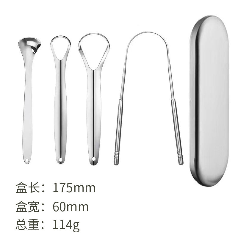 Factory direct u-shaped oral cleaning tool tongue scraper stainless steel tongue cleaner tongue scraper tongue cleaning