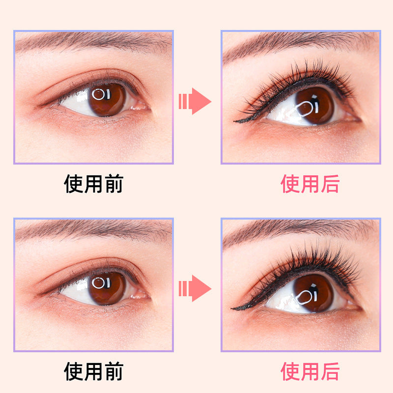 2 pairs of glue-free false eyelashes, one piece, european and american thick small round box, black stem eyelashes, temperature-sensitive self-adhesive replacement strips