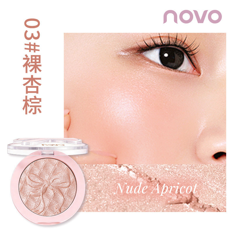 Makeup novo pink satin ballet single color blush pearlescent fine shimmer highlight brightening stereo contouring nature nude makeup rouge
