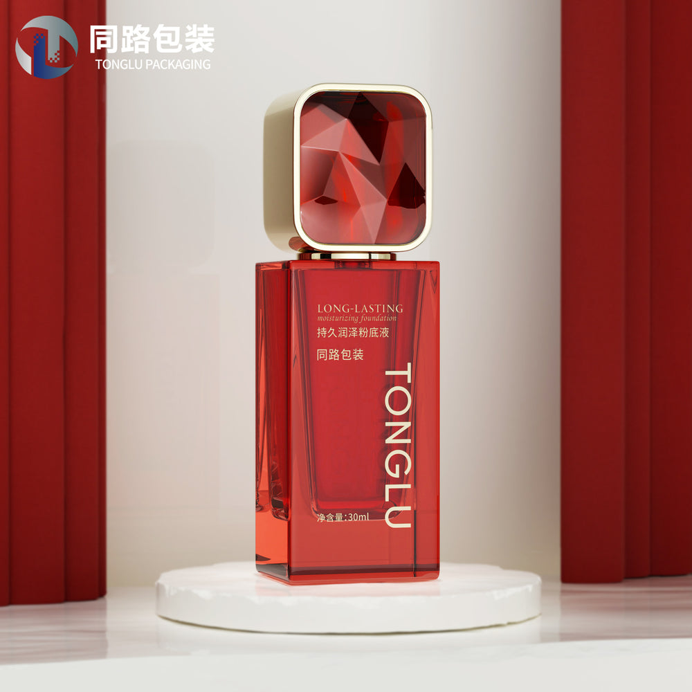 In-stock: 30ml press-top essential oil bottles, glass serum dispensing bottles, thick-bottomed empty bottles for essential oil and foundation sampling