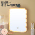 Led makeup mirror - rechargeable, foldable, portable vanity mirror for home, dorm, and desk use with lighted storage